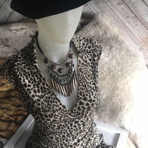 BCBG MAX AZRIA leopard print dress